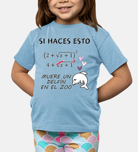 Kids child&#39;s t-shirt mathematics humor dolphin - math error
