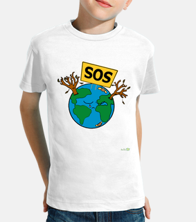 child t-shirt - sos planet earth