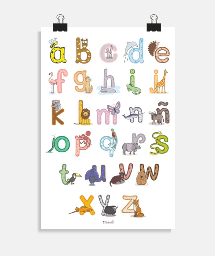 Poster children39s animal alphabet