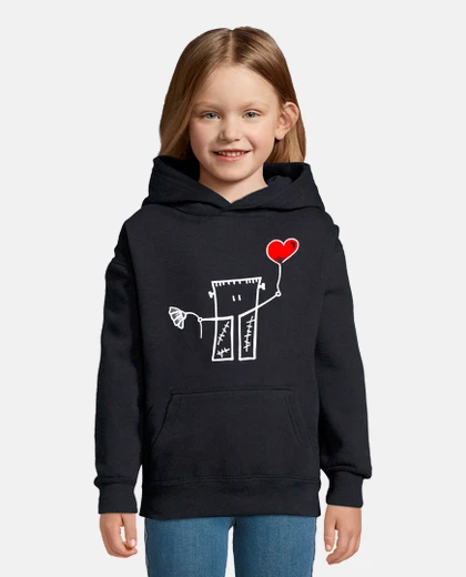 Kids children&#39;s sweatshirt franky loves you dark backgrounds