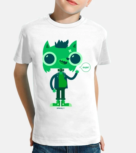 Kids children&#39;s t-shirt with a waving cat