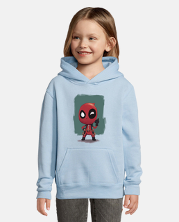 children&#39;s hoodie, sky blue, kid deadpool