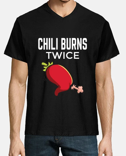 Camiseta chili quema dos veces chili divertido d