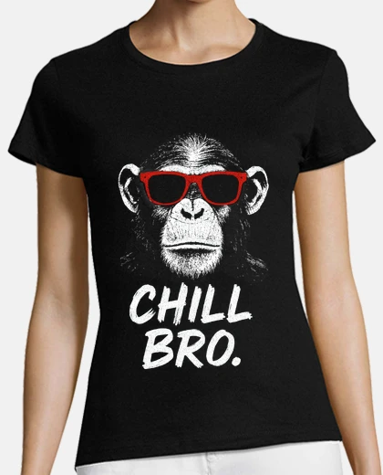 T-shirt chill bro chimpanzee monkey funny geek