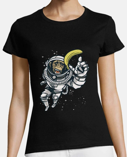 Playera chimpancé astronauta