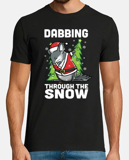 Tee-shirt chinchilla mascot dab noel