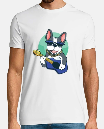 T-shirt chitarrista bulldog
