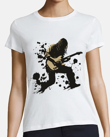 T-shirt chitarrista elettrico pop rock grunge