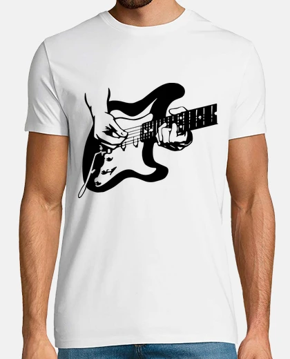 T-shirt chitarrista elettrico strato blues pop 
