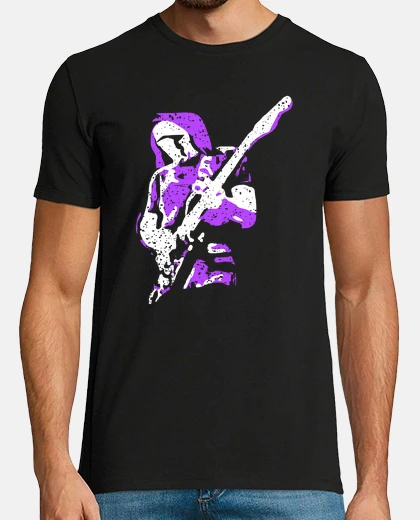 T-shirt chitarrista rock stile moderno
