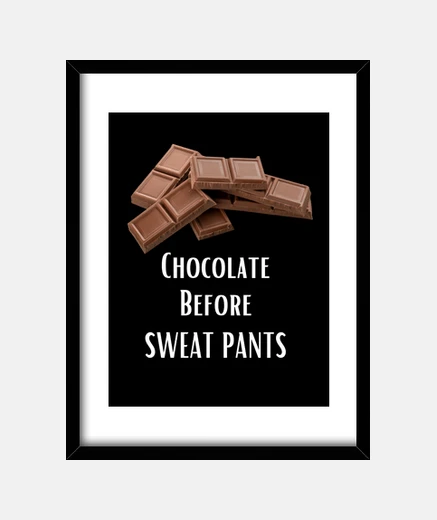 Cadre chocolat avant les pantalons de survête