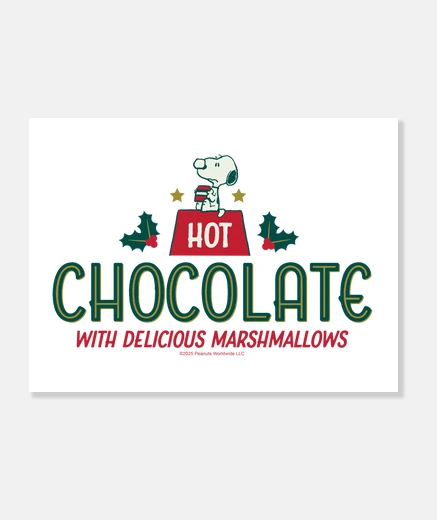 Tableau chocolat chaud Snoopy avec all