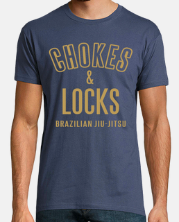 chokes and locks - brazilian jiu-jitsu t-shirt