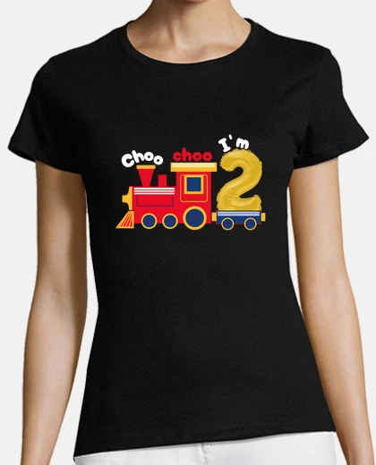 T-shirt choo choo sono due 2° compleanno bambin