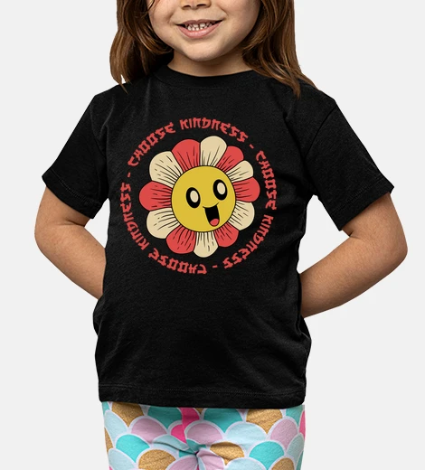 Children's choose kindness sunflower kawaii japane