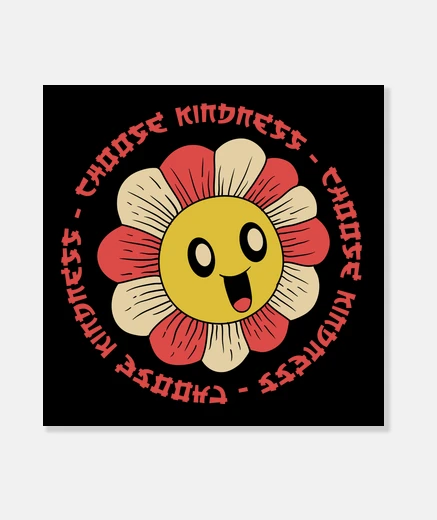 Wall choose kindness sunflower kawaii japane