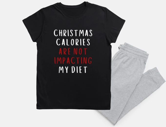Pajama Christmas Calories Dont Count