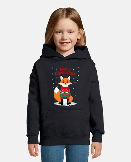 Kids christmas fox merry christmas