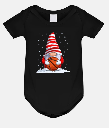 Kids christmas gnome with basketball ball