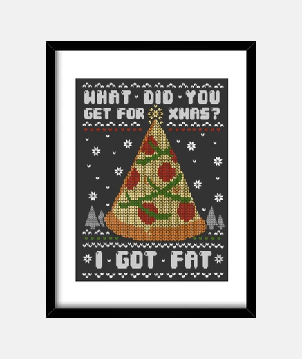 Quadro christmas grasso - pizza ugly maglione