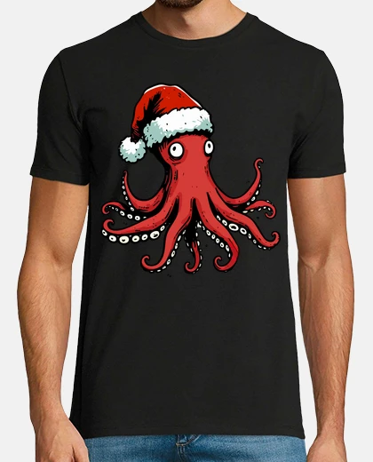 T-shirt Christmas Octopus Cephalopod