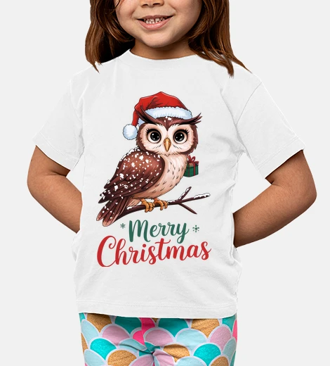 Kids christmas owl - merry christmas