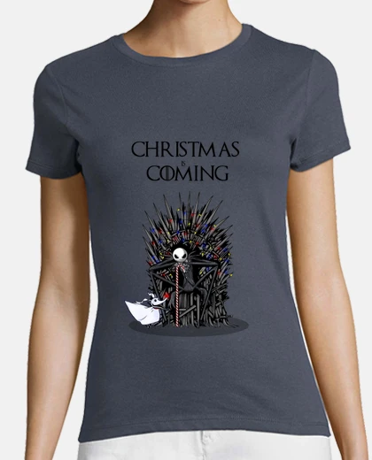 T-shirt christmas sta coming t-shirt da donna