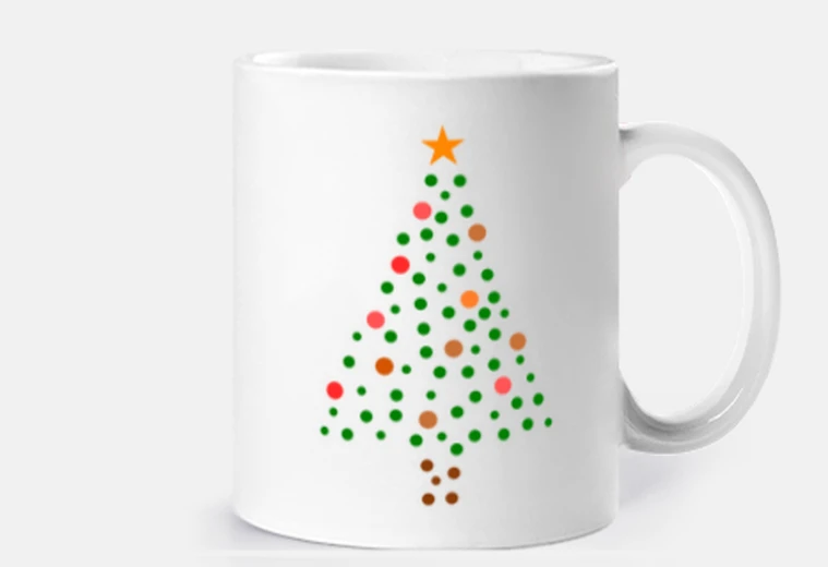 Cup Christmas tree - with dots