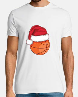 Christmas Basketball In Santa Hat