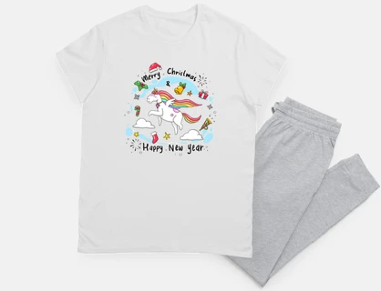 christmas bell unicorn composition, babydoll, family celebration