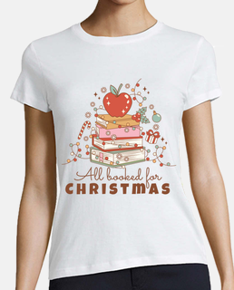 Christmas Book Stack with Festive Apple