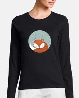 Christmas Fox... dream big! long sleeve t-shirt
