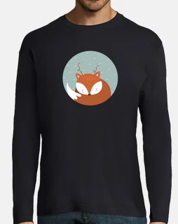 Christmas Fox... dream big!man long sleeve t-shirt