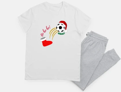 christmas goal, unisex pajamas