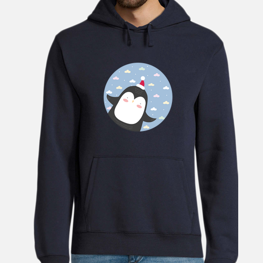 christmas penguin - fly high! man sweatshirt