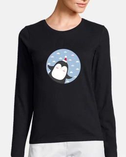 Christmas Penguin - Fly high! woman long sleeve t-shirt