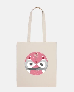 Christmas Raccons... spread your love! cotton bag