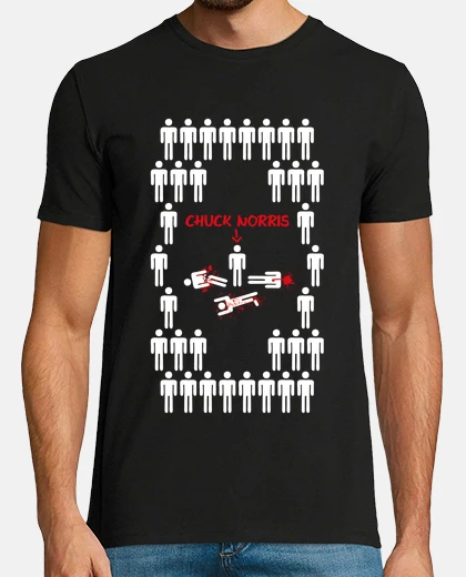 Tee-shirt chuck norris - icônes version blanche