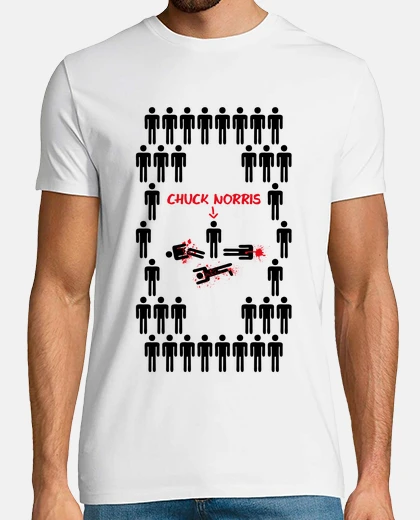 Tee-shirt chuck norris - icônes version noire