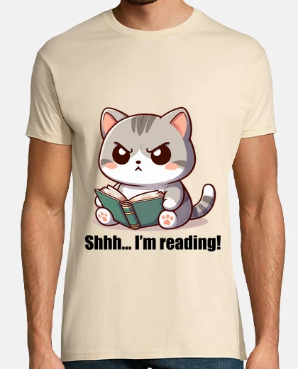 Tee-shirt chut je lis - lettres noires