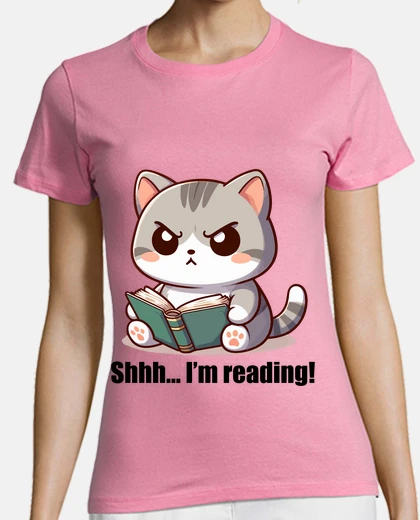 Tee-shirt chut je lis - lettres noires