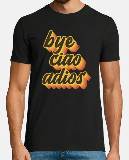 T-shirt ciao ciao adios style vintage nero