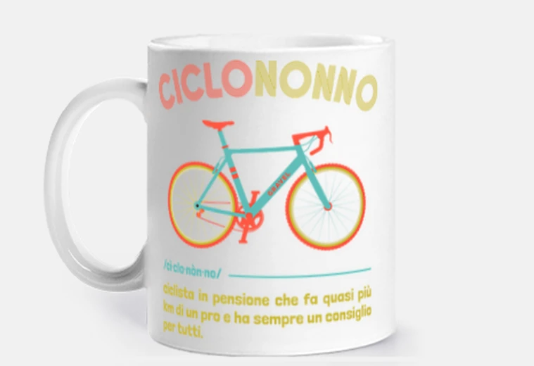 Tazza Ciclononno Nonno Ciclista Bici Gravel