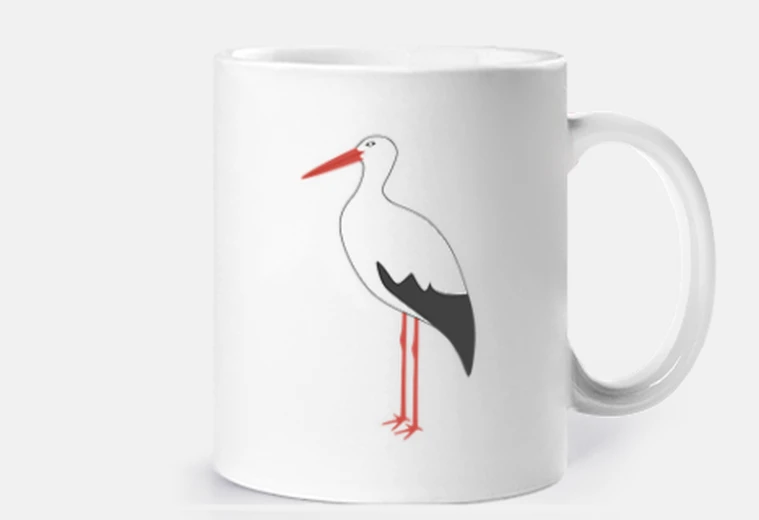 Tazza cicogna bianca