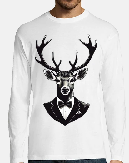 Camiseta ciervo con traje