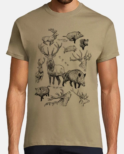 Playera ciervo y jabali