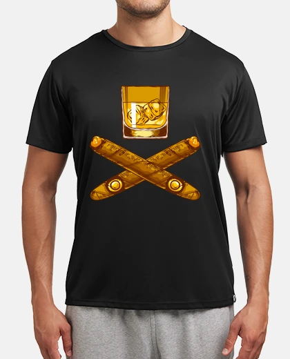 Tee-shirt cigares et whisky gentleman luxe humour tabac et alcool