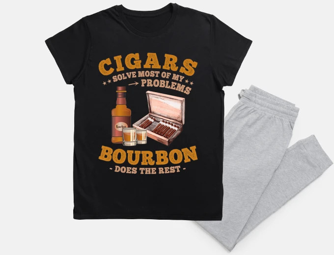 Pajama cigars and bourbon - funny whisky