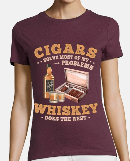 T-shirt Cigars and Whiskey - Funny Whisky