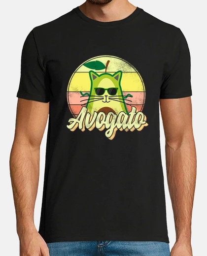 Tee-shirt Cinco De Mayo Meow Avogato Cute Cat Avocado Graphic Vintage Style Kids Gift